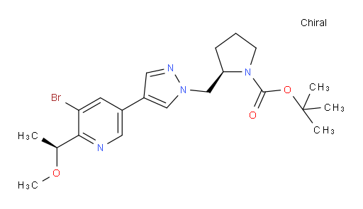 (R)-tert-butyl 2-((4-(5-bromo-6-((S)-1-methoxyethyl)pyridin-3-yl)-1H-pyrazol-1-yl)methyl)pyrrolidine-1-carboxylate