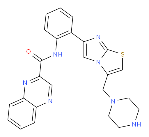 N-[2-[3-(1-Piperazinylmethyl)imidazo[2,1-b]thiazol-6-yl]phenyl]-2-quinoxalinecarboxamide