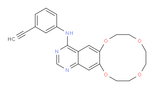 N-(3-ethynylphenyl)-7,8,10,11,13,14-hexahydro-[1,4,7,10]tetraoxacyclododecino[2,3-g]quinazolin-4-amine