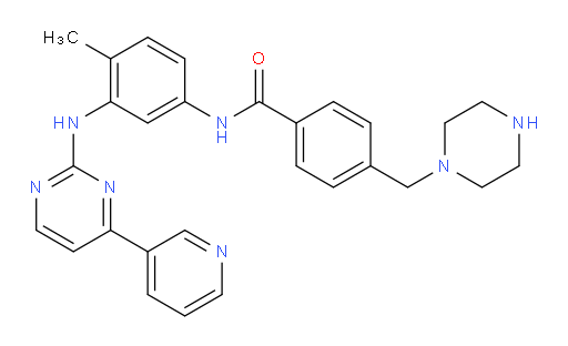 N-[4-methyl-3-[[4-pyridin-3-ylpyrimidin-2-yl]amino]phenyl]-4-(piperazin-1-ylmethyl)-Benzamide