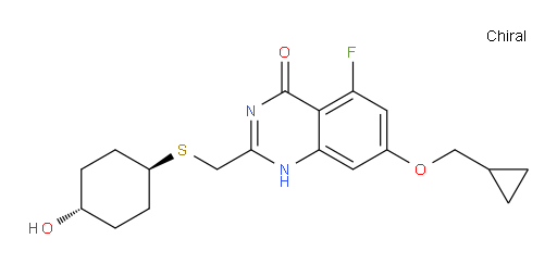 7-(Cyclopropylmethoxy)-5-fluoro-2-[[(trans-4-hydroxycyclohexyl)thio]methyl]-4(3H)-quinazolinone