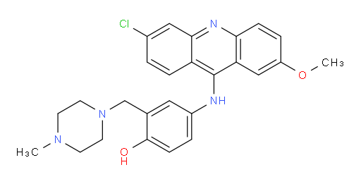 4-((6-chloro-2-methoxyacridin-9-yl)amino)-2-((4-methylpiperazin-1-yl)methyl)phenol