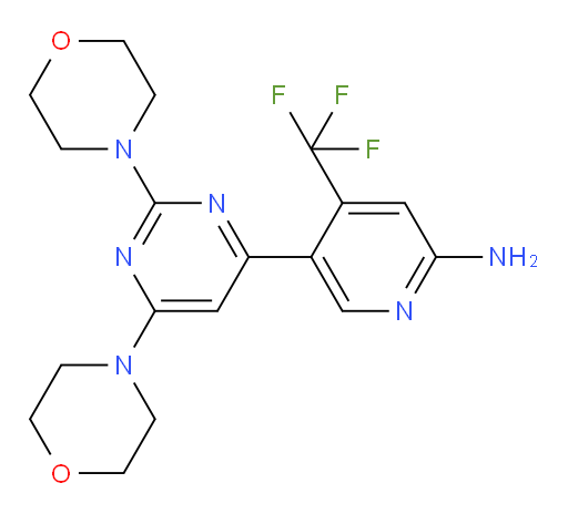 5-(2,6-di-morpholin-4-ylpyrimidin-4-yl)-4-((trifluoromethyl))-pyridin-2-amine