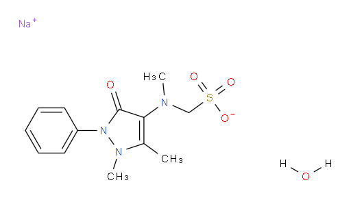Methanesulfonic acid, 1-[(2,3-dihydro-1,5-dimethyl-3-oxo-2-phenyl-1H-pyrazol-4-yl)methylamino]-, sodium salt, hydrate (1:1:1)