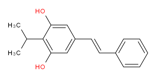 (E)-2-isopropyl-5-styrylbenzene-1,3-diol