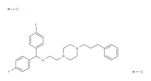 1-(2-(bis(4-fluorophenyl)methoxy)ethyl)-4-(3-phenylpropyl)piperazine hydrochloride