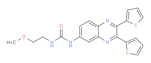 1-(2,3-di(thiophen-2-yl)quinoxalin-6-yl)-3-(2-methoxyethyl)urea