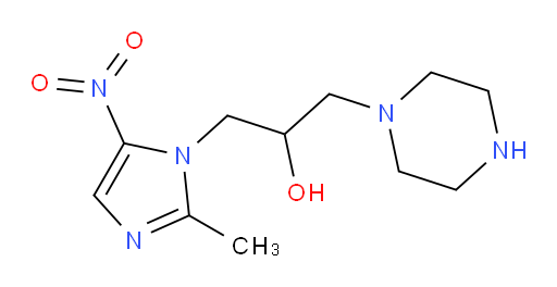 1-(2-methyl-5-nitro-1H-imidazol-1-yl)-3-(piperazin-1-yl)propan-2-ol