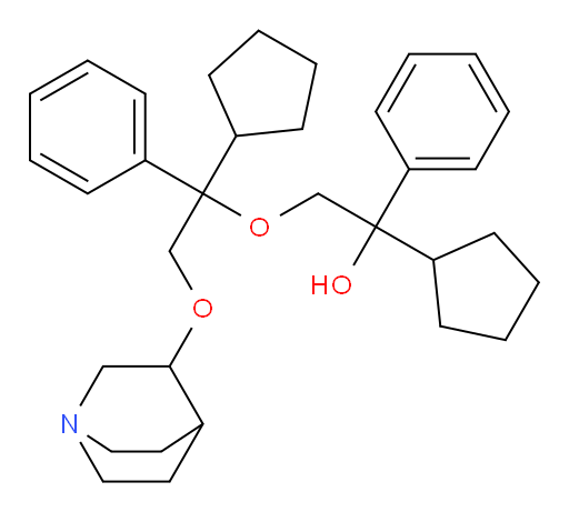 1-cyclopentyl-2-(1-cyclopentyl-1-phenyl-2-(quinuclidin-3-yloxy)ethoxy)-1-phenylethanol