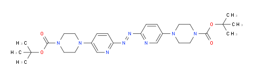 di-tert-butyl 4,4'-(6,6'-(diazene-1,2-diyl)bis(pyridine-6,3-diyl))bis(piperazine-1-carboxylate)