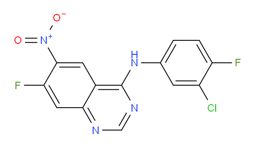 (3-Chloro-4-fluoro-phenyl)-(7-fluoro-6-nitro-quinazolin-4-yl)-amine