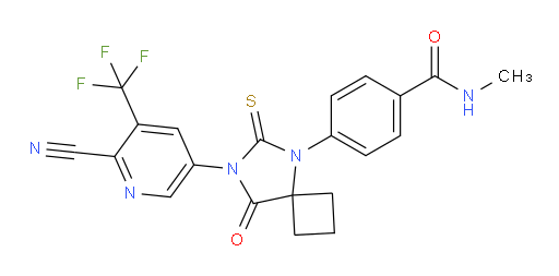 4-[7-[6-Cyano-5-(trifluoromethyl)-3-pyridinyl]-8-oxo-6-thioxo-5,7-diazaspiro[3.4]oct-5-yl]-N-methylbenzamide