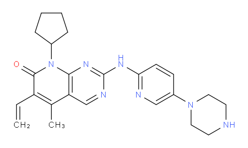 8-cyclopentyl-5-methyl-2-((5-(piperazin-1-yl)pyridin-2-yl)amino)-6-vinylpyrido[2,3-d]pyrimidin-7(8H)-one