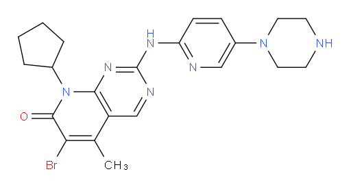 6-bromo-8-cyclopentyl-5-methyl-2-((5-(piperazin-1-yl)pyridin-2-yl)amino)pyrido[2,3-d]pyrimidin-7(8H)-one