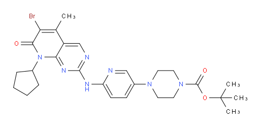tert-butyl 4-(6-((6-bromo-8-cyclopentyl-5-methyl-7-oxo-7,8-dihydropyrido[2,3-d]pyrimidin-2-yl)amino)pyridin-3-yl)piperazine-1-carboxylate