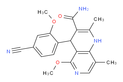 4-(4-cyano-2-methoxyphenyl)-5-methoxy-2,8-dimethyl-1,4-dihydropyrido[3,2-c]pyridine-3-carboxamide