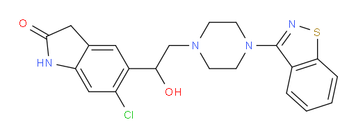5-(2-(4-(benzo[d]isothiazol-3-yl)piperazin-1-yl)-1-hydroxyethyl)-6-chloroindolin-2-one