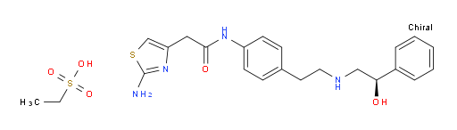 (R)-2-(2-aminothiazol-4-yl)-N-(4-(2-((2-hydroxy-2-phenylethyl)amino)ethyl)phenyl)acetamide ethanesulfonate