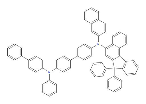 N4-([1,1'-biphenyl]-4-yl)-N4'-(7,7-diphenyl-7H-benzo[c]fluoren-5-yl)-N4'-(naphthalen-2-yl)-N4-phenyl-[1,1'-biphenyl]-4,4'-diamine