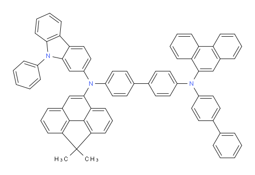 N4-([1,1'-biphenyl]-4-yl)-N4'-(4,4-dimethyl-4H-cyclopenta[def]phenanthren-8-yl)-N4-(phenanthren-9-yl)-N4'-(9-phenyl-9H-carbazol-2-yl)-[1,1'-biphenyl]-4,4'-diamine