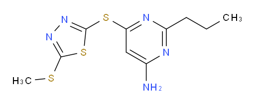 6-((5-(methylthio)-1,3,4-thiadiazol-2-yl)thio)-2-propylpyrimidin-4-amine
