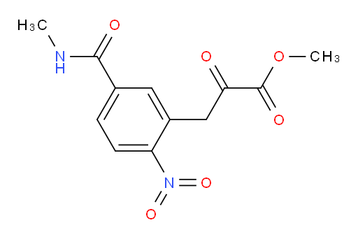 methyl 3-(5-(methylcarbamoyl)-2-nitrophenyl)-2-oxopropanoate
