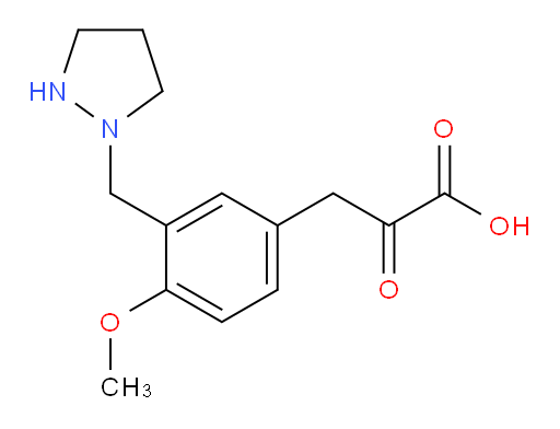 3-(4-methoxy-3-(pyrazolidin-1-ylmethyl)phenyl)-2-oxopropanoic acid
