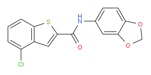 N-(benzo[d][1,3]dioxol-5-yl)-4-chlorobenzo[b]thiophene-2-carboxamide