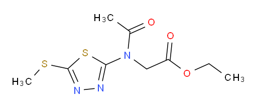ethyl 2-(N-(5-(methylthio)-1,3,4-thiadiazol-2-yl)acetamido)acetate