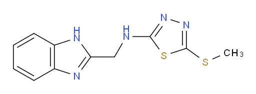 N-((1H-benzo[d]imidazol-2-yl)methyl)-5-(methylthio)-1,3,4-thiadiazol-2-amine