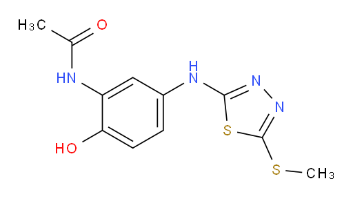 N-(2-hydroxy-5-((5-(methylthio)-1,3,4-thiadiazol-2-yl)amino)phenyl)acetamide