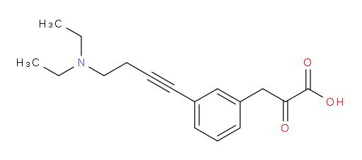 3-(3-(4-(diethylamino)but-1-yn-1-yl)phenyl)-2-oxopropanoic acid