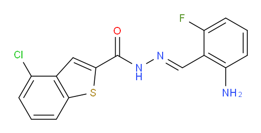 (E)-N'-(2-amino-6-fluorobenzylidene)-4-chlorobenzo[b]thiophene-2-carbohydrazide
