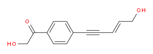 (E)-2-hydroxy-1-(4-(5-hydroxypent-3-en-1-yn-1-yl)phenyl)ethanone