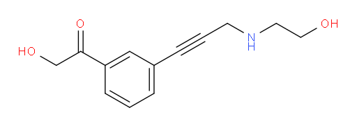 2-hydroxy-1-(3-(3-((2-hydroxyethyl)amino)prop-1-yn-1-yl)phenyl)ethanone