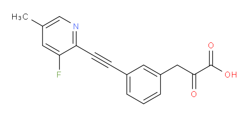 3-(3-((3-fluoro-5-methylpyridin-2-yl)ethynyl)phenyl)-2-oxopropanoic acid