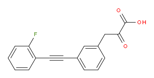 3-(3-((2-fluorophenyl)ethynyl)phenyl)-2-oxopropanoic acid