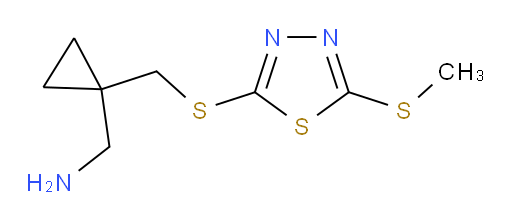 (1-(((5-(methylthio)-1,3,4-thiadiazol-2-yl)thio)methyl)cyclopropyl)methanamine