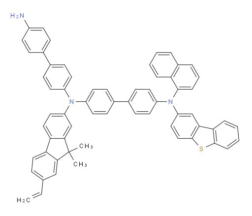 N4-(4'-amino-[1,1'-biphenyl]-4-yl)-N4'-(dibenzo[b,d]thiophen-2-yl)-N4-(9,9-dimethyl-7-vinyl-9H-fluoren-2-yl)-N4'-(naphthalen-1-yl)-[1,1'-biphenyl]-4,4'-diamine