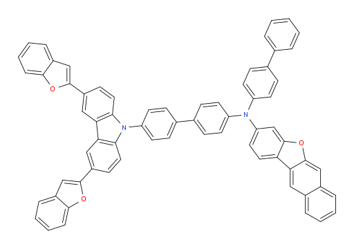 N-([1,1'-biphenyl]-4-yl)-N-(4'-(3,6-di(benzofuran-2-yl)-9H-carbazol-9-yl)-[1,1'-biphenyl]-4-yl)naphtho[2,3-b]benzofuran-3-amine