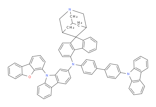 N-(4'-(9H-carbazol-9-yl)-[1,1'-biphenyl]-4-yl)-N-(9-(dibenzo[b,d]furan-4-yl)-9H-carbazol-2-yl)-1-azaspiro[adamantane-4,9'-fluoren]-4'-amine