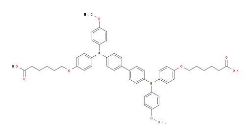 6,6'-((([1,1'-biphenyl]-4,4'-diylbis((4-methoxyphenyl)azanediyl))bis(4,1-phenylene))bis(oxy))dihexanoic acid