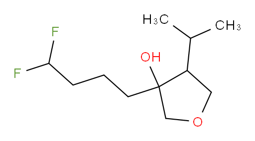 3-(4,4-difluorobutyl)-4-isopropyltetrahydrofuran-3-ol