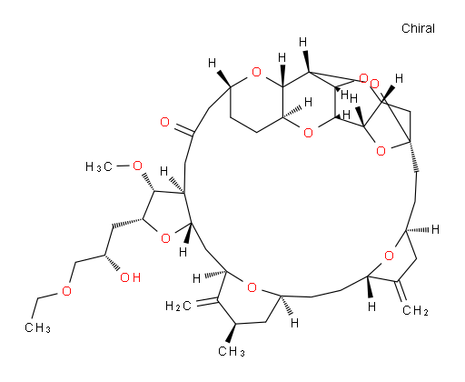 (2R,3R,3aS,7R,8aS,9S,10aR,11S,12R,13aR,13bS,15S,18S,21S,24S,26R,28R,29aS)-2-[(2S)-3-Ethoxy-2-hydroxypropyl]hexacosahydro-3-methoxy-26-methyl-20,27-bis(methylene)-11,15:18,21:24,28-triepoxy-7,9-ethano-12,15-methano-9H,15H-furo[3,2-i]furo[2′,3′:5,6]pyrano[4,3-b][1,4]dioxacyclopentacosin-5(4H)-one (ACI)