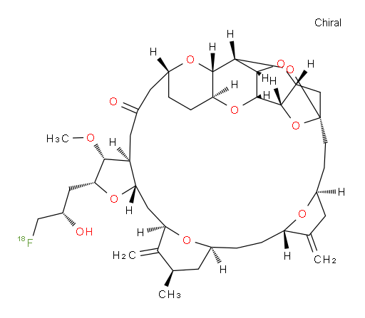 (2R,3R,3aS,7R,8aS,9S,10aR,11S,12R,13aR,13bS,15S,18S,21S,24S,26R,28R,29aS)-2-[(2S)-3-(Fluoro18F)-2-hydroxypropyl]hexacosahydro-3-methoxy-26-methyl-20,27-bis(methylene)-11,15:18,21:24,28-triepoxy-7,9-ethano-12,15-methano-9H,15H-furo[3,2-i]furo[2′,3′:5,6]pyrano[4,3-b][1,4]dioxacyclopentacosin-5(4H)-one (ACI)